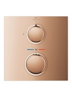 Grohe Allure 1 fogyasztós falsík mögötti termosztátos csaptelep, szálcsiszolt rose arany 19380DL2