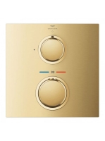 Grohe Allure 1 fogyasztós falsík mögötti termosztátos csaptelep, szálcsiszolt világos arany 19380GN2