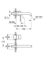 Grohe Essence 2-lyukas mosdócsaptelep M-es méret, króm 19408001