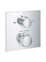 Grohe Allure termosztátos zuhanycsaptelep 2 fogyasztóhoz, zuhanyváltóval, króm 19446002
