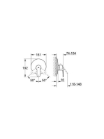 Grohe Eurostyle Cosmopolitan falba épített zuhanycsaptelep 19507002