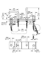 Grohe Essence 4-lyukú egykaros kádkombináció, arany 19578GL1