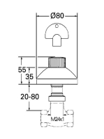 Grohe csempeszelep dugókulccsal, króm 19840000