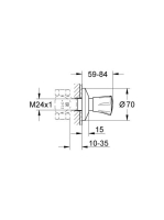 Grohe Costa Up csempeszelep fogantyú, króm 19854001
