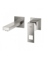 Grohe Eurocube 2-lyukas mosdócsaptelep S-es méret, rozsdamentes acél hatású 19895DC0