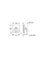 Grohe Eurocube falba épített zuhanycsaptelep 19898000