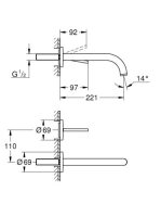 Grohe Atrio kétlyukas mosdócsaptelep, joystick-os vezérléssel, króm 19918003