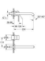 Grohe Essence 2-lyukas mosdócsaptelep L-es méret, króm 19967001