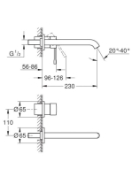 Grohe Essence 2-lyukas mosdócsaptelep L-es méret, rose arany 19967DA1
