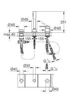 Grohe Essence 3-lyukas egykaros kádkombináció 19976001