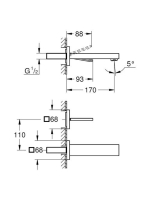 Grohe Eurocube Joy 2-lyukas mosdócsaptelep, M-Size 19997000