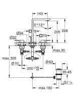 Grohe Allure 3-lyukas mosdócsaptelep húzórudas leeresztővel, M-es méret, króm 20188001