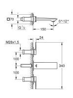 Grohe Allure 3-lyukas mosdócsaptelep, S-es méret, króm 20189002