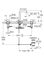 Grohe Essence króm 3-lyukas mosdócsaptelep, M-es méret 20296001