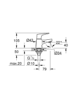 Grohe BauFlow egykaros hidegvizes mosdócsaptelep 20575000