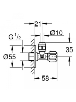 Grohe sarokszelep (kompakt) 1/2-3/8 ropp. 22018000