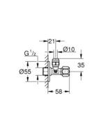 Grohe sarokszelep, króm 22029000