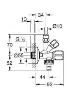 Grohe kombinált sarokszelep 1/2-3/8 ropp. 22036000