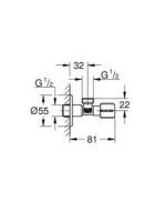 Grohe sarokszelep 1/2, króm 22046000