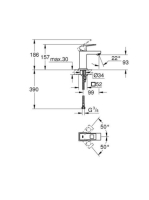 Grohe Eurocube S egykaros mosdócsaptelep leeresztő nélkül, króm 2313200E