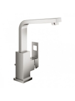 Grohe Eurocube L egykaros mosdócsaptelep leeresztővel, rozsdamentes acél hatású 23135DC0