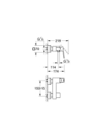 Grohe Eurocube egykaros zuhanycsaptelep, króm 23145000