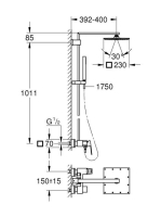 Grohe Euphoria Cube 230 zuhanyrendszer csapteleppel, króm 23147001
