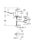 Grohe Eurosmart Cosmopolitan mosdócsaptelep M-Size 23325000