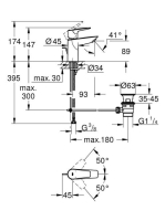 Grohe BauEdge egykaros mosdócsaptelep S-es méret, króm 23328001