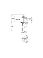 Grohe BauLoop mosdó csaptelep, láncos kivitel 23336000