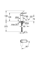 Grohe Eurosmart Cosmopolitan hidegindítású egykaros csaptelep S-méret Króm 2337600E