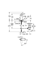 Grohe Eurosmart Cosmopolitan hidegindítású egykaros csaptelep S-méret lefolyó szettel Króm 2337700E