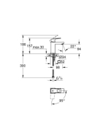Grohe Eurocube egykaros hidegindítású csaptelep S-méret leeresztőszelep nélkül Króm 2339200E