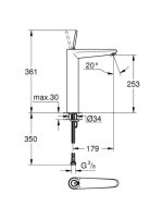Grohe Eurodisc Joy mosdócsaptelep XL-Size 23428000