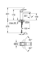 Grohe Eurocube egykaros mosdócsaptelep M-es méret 23446000