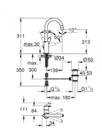 Grohe Eurosmart mosdó csaptelep L-Size 23537002