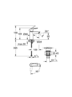 Grohe Start hidegindítású egykaros csaptelep Click-Clack leeresztővel, króm 23551002