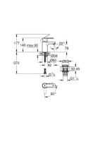 Grohe Get hidegindítású mosdó csaptelep S-méret Click-Clack leeresztővel, króm 23586000