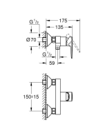 Grohe BauEdge egykaros zuhanycsaptelep 23635001