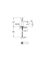 Grohe Eurocube Joy egykaros mosdócsaptelep M-es méret, leeresztő nélkül 23658000