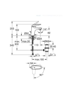Grohe Eurostyle egykaros hidegindítású csaptelep S méret lefolyó szettel Króm 23709003
