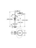 Grohe Essence szabadonálló zuhanyrendszer, króm 23741001