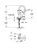 Grohe Eurosmart egykaros mosdócsaptelep L-es méret 23743002