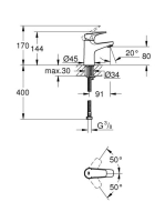 Grohe BauFlow egykaros mosdócsaptelep sima testű kivitel 23752000