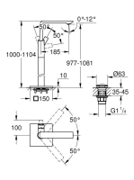 Grohe Allure egykaros mosdócsaptelep, padlóra szerelhető, szálcsiszolt rose arany 23856DL1