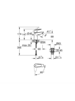 Grohe Start Edge hidegindítású egykaros csaptelep Click-Clack leeresztővel, króm 23900001