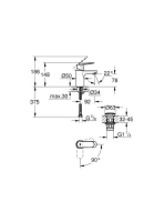 Grohe Eurosmart hidegindítású egykaros csaptelep S-méret Click-clack leereszttővel Króm 23927000