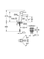 Grohe Concetto Egykaros mosdócsaptelep Click-Clack leeresztővel, króm 23932001