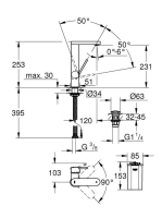 Grohe Plus egykaros mosdócsaptelep LED-es kijelzővel, L-es méret, króm 23959003