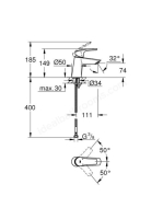 Grohe Eurosmart S mosdócsaptelep, króm 23967003